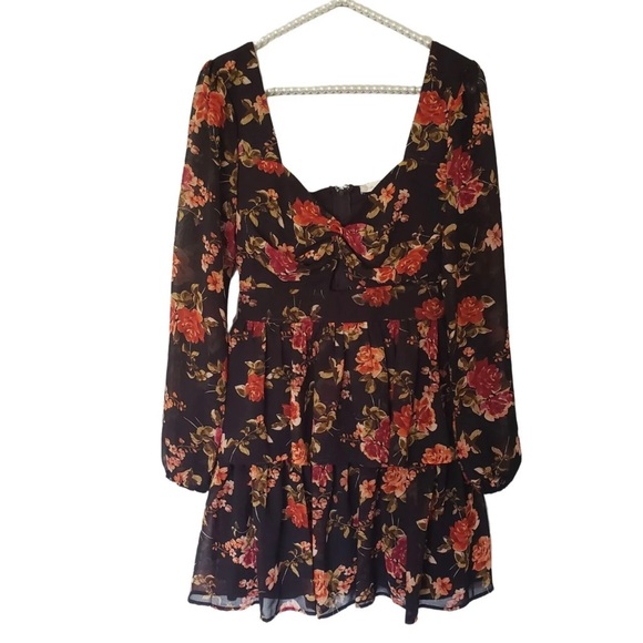 Kacia Dress from Alter'd State.
Medium. Black Floral. - Picture 6 of 7